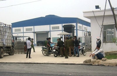 Công ty giày Hong Fu Việt Nam, nơi xảy ra vụ việc ngày 26.11 (Ảnh: Nguyễn Văn Hải)